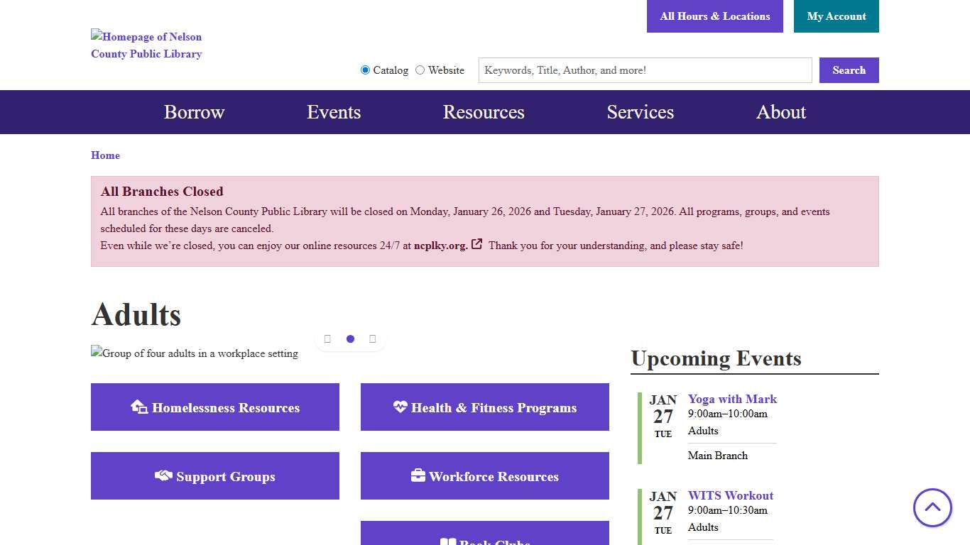 Adults Nelson County Public Library